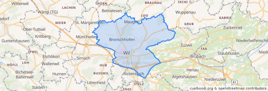 Mapa de ubicacion de Wil (SG).