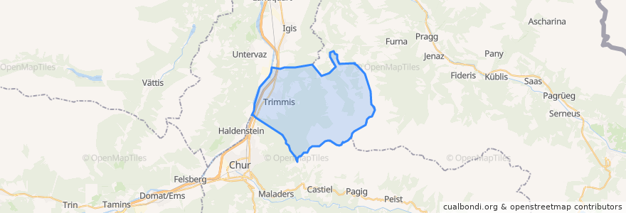 Mapa de ubicacion de Trimmis.