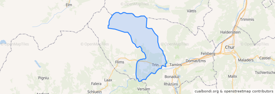 Mapa de ubicacion de Trin.