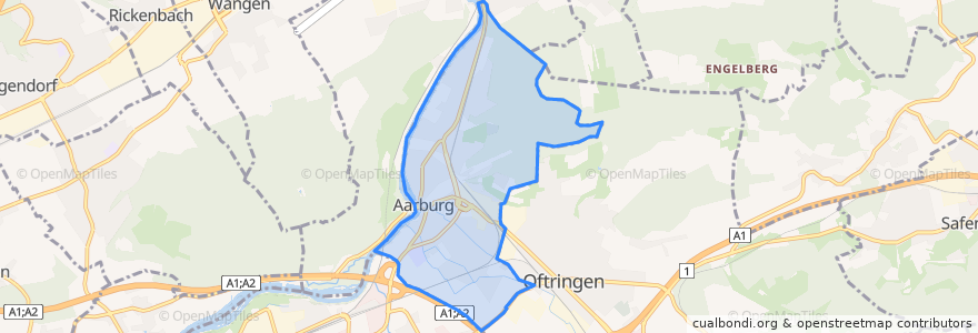 Mapa de ubicacion de Aarburg.