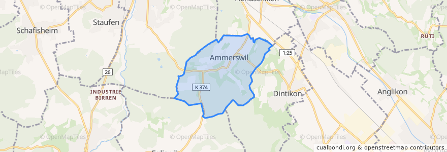 Mapa de ubicacion de Ammerswil.