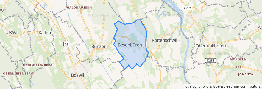 Mapa de ubicacion de Besenbüren.