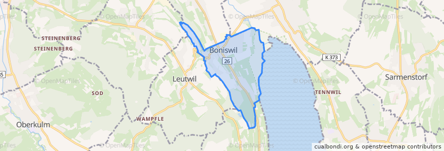 Mapa de ubicacion de Boniswil.