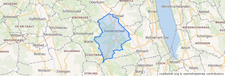 Mapa de ubicacion de Gontenschwil.