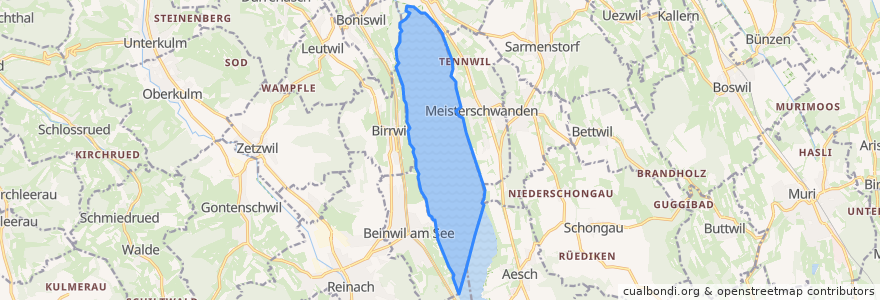 Mapa de ubicacion de Hallwilersee (AG).