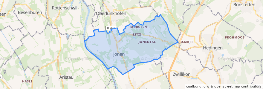 Mapa de ubicacion de Jonen.