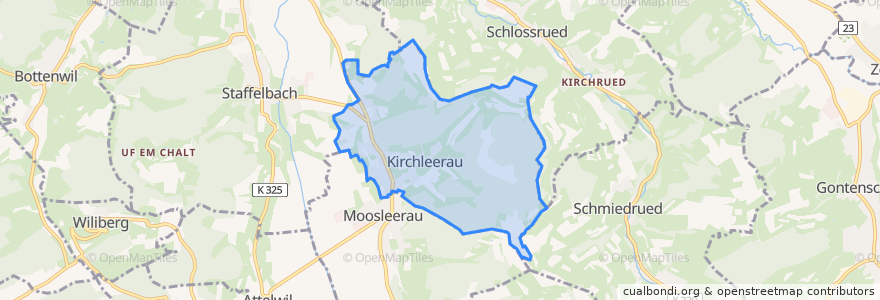 Mapa de ubicacion de Kirchleerau.