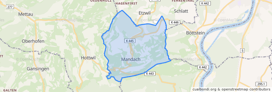 Mapa de ubicacion de Mandach.