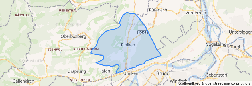 Mapa de ubicacion de Riniken.