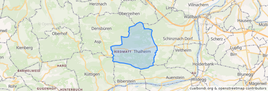 Mapa de ubicacion de Thalheim.