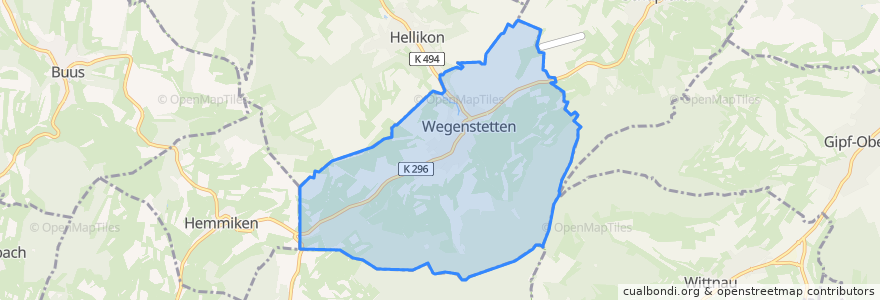 Mapa de ubicacion de Wegenstetten.