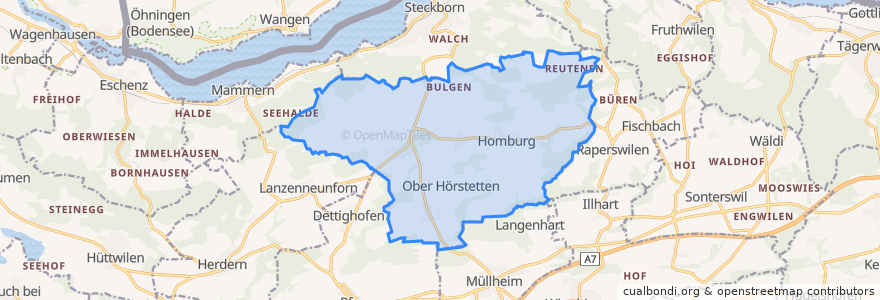 Mapa de ubicacion de Homburg.