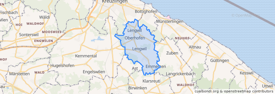 Mapa de ubicacion de Lengwil.