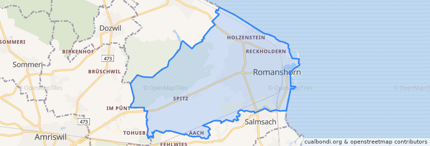 Mapa de ubicacion de Romanshorn.