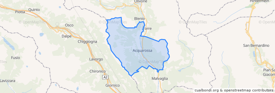 Mapa de ubicacion de Acquarossa.