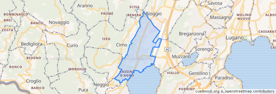 Mapa de ubicacion de Agno.