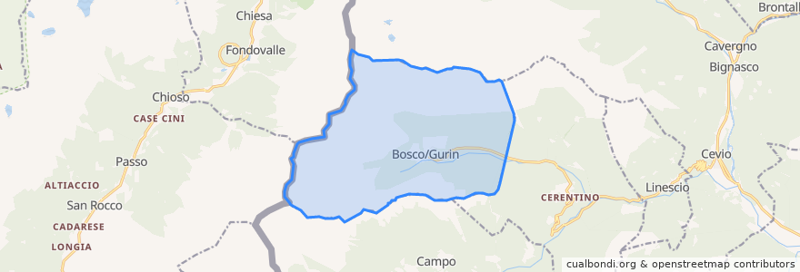 Mapa de ubicacion de Bosco/Gurin.