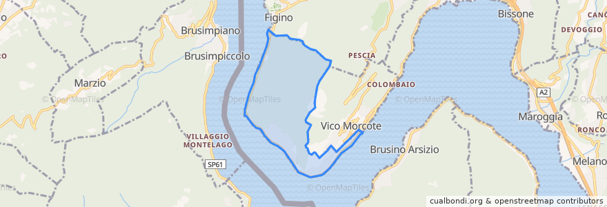 Mapa de ubicacion de Morcote.