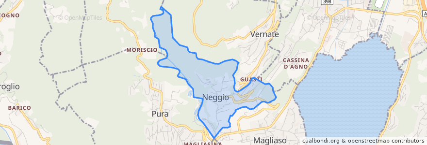 Mapa de ubicacion de Neggio.