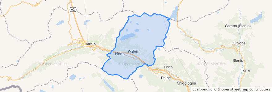 Mapa de ubicacion de Quinto.