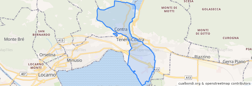 Mapa de ubicacion de Tenero-Contra.