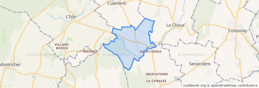 Mapa de ubicacion de Chavannes-le-Veyron.