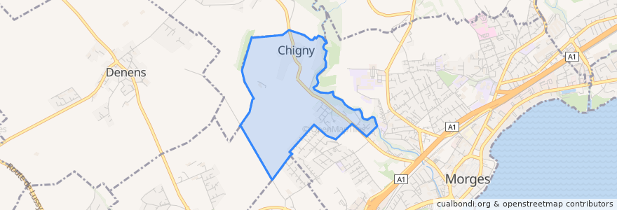 Mapa de ubicacion de Chigny.