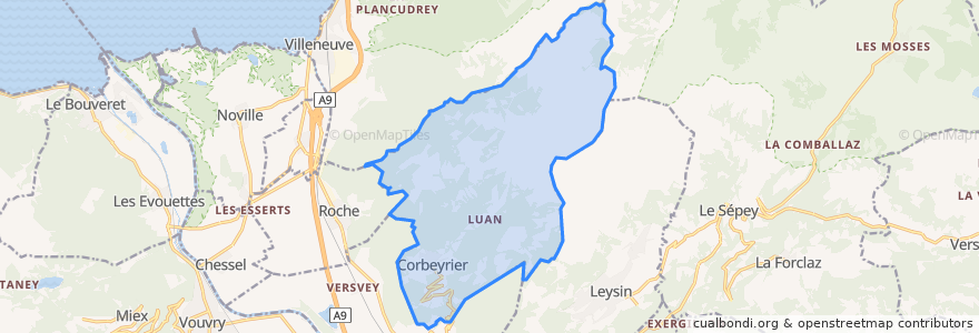 Mapa de ubicacion de Corbeyrier.