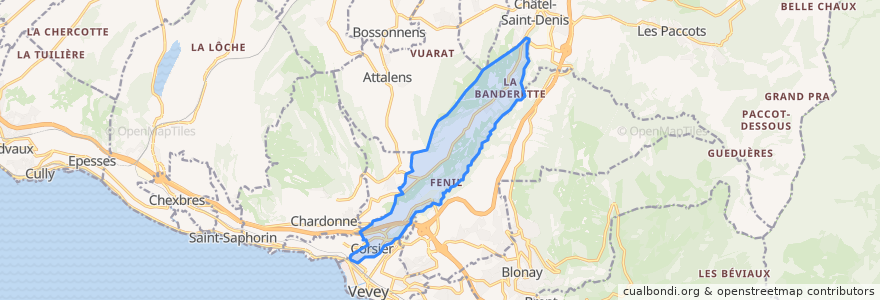 Mapa de ubicacion de Corsier-sur-Vevey.