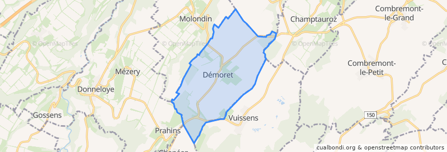 Mapa de ubicacion de Démoret.