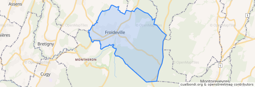 Mapa de ubicacion de Froideville.