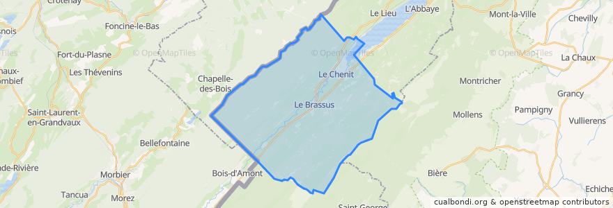 Mapa de ubicacion de Le Chenit.