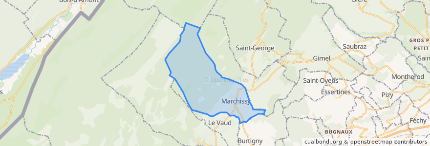 Mapa de ubicacion de Marchissy.