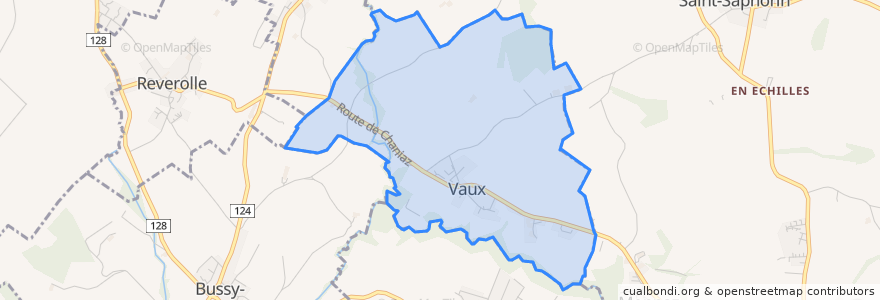 Mapa de ubicacion de Vaux-sur-Morges.