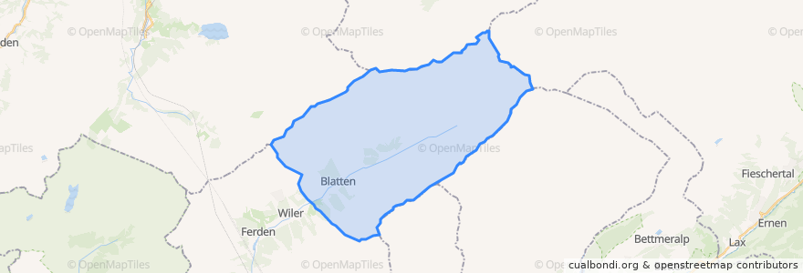 Mapa de ubicacion de Blatten.