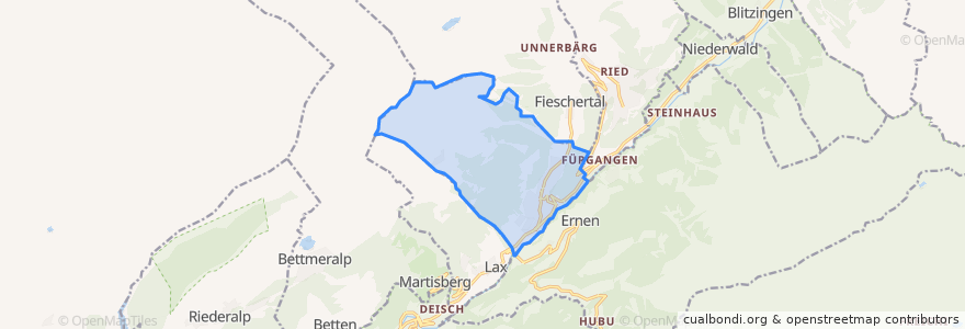 Mapa de ubicacion de Fiesch.