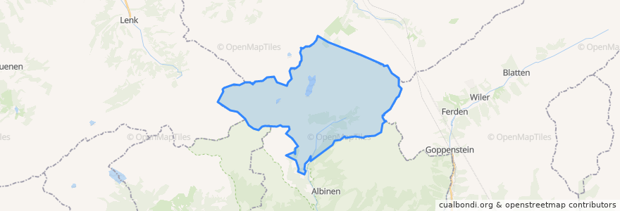 Mapa de ubicacion de Leukerbad.