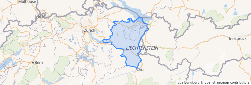 Mapa de ubicacion de St. Gallen.