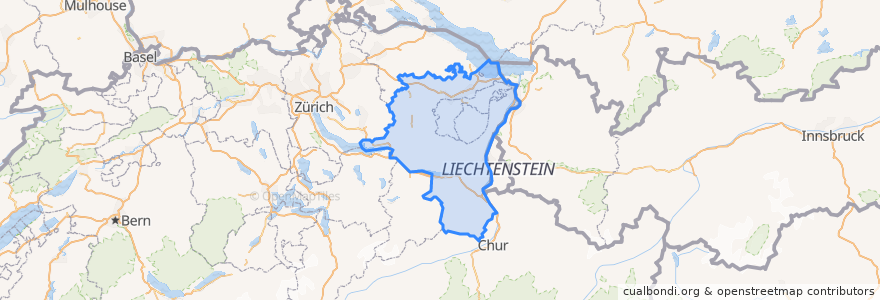 Mapa de ubicacion de Sankt Gallen.