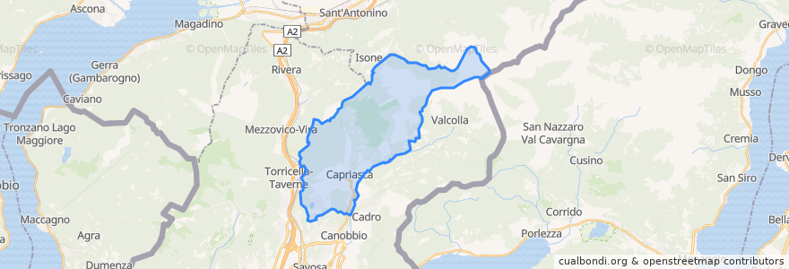 Mapa de ubicacion de Circolo di Capriasca.