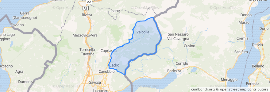 Mapa de ubicacion de Circolo di Sonvico.