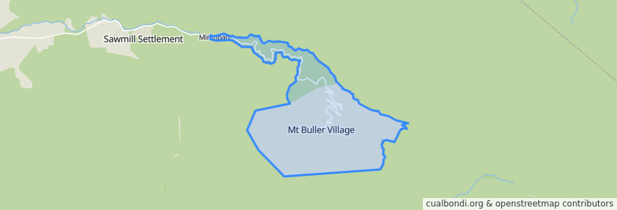 Mapa de ubicacion de Mount Buller Alpine Resort.