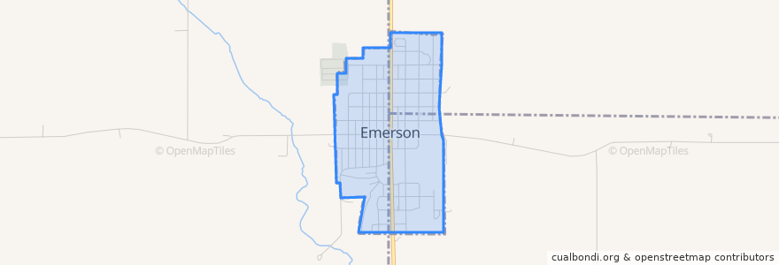 Mapa de ubicacion de Emerson.