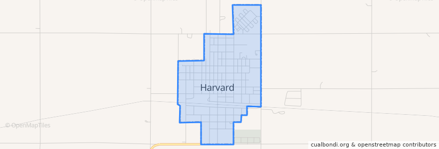 Mapa de ubicacion de Harvard.