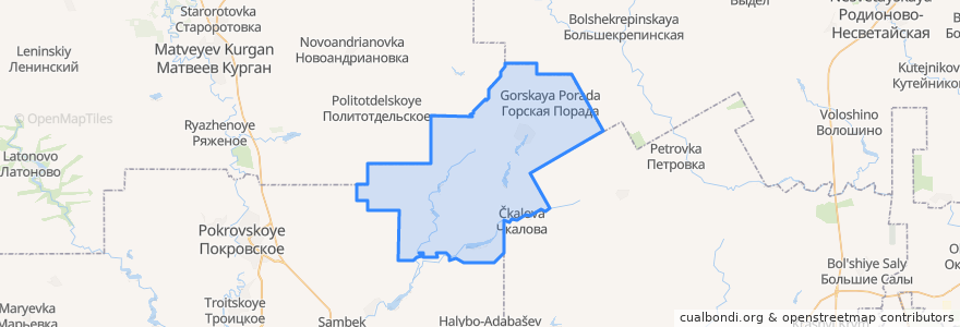 Mapa de ubicacion de Советинское сельское поселение.