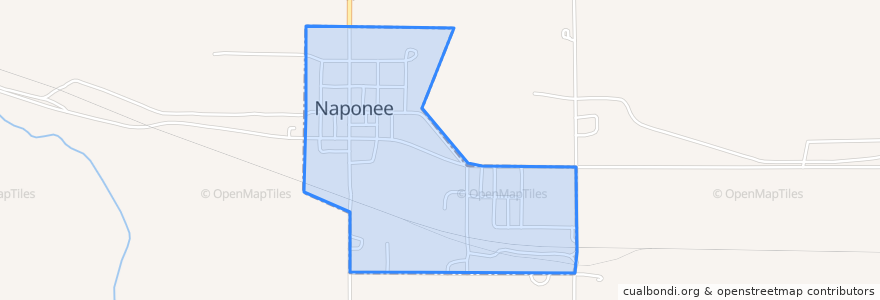 Mapa de ubicacion de Naponee.