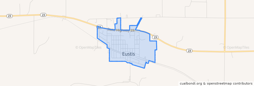 Mapa de ubicacion de Eustis.