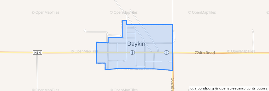 Mapa de ubicacion de Daykin.