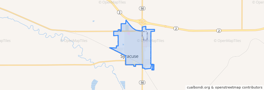 Mapa de ubicacion de Syracuse.