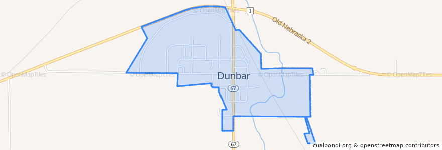 Mapa de ubicacion de Dunbar.